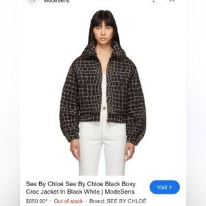 Chloe bomber jacket. European size 36